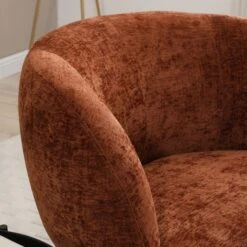 Tulip Chenille Curved Swivel Accent Chair -Furniture Store 30918803 alt02