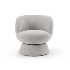 Tulip Chenille Curved Swivel Accent Chair -Furniture Store 30918804 alt03