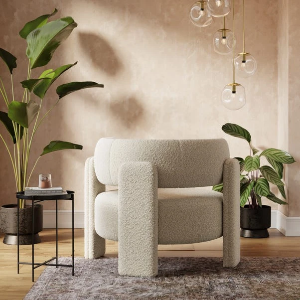 Hailey Chunky Tonal Boucle Accent Chair 2 Hailey Chunky Tonal Boucle Accent Chair - Image 2