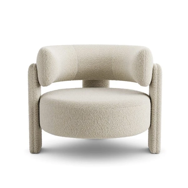 Hailey Chunky Tonal Boucle Accent Chair 6 Hailey Chunky Tonal Boucle Accent Chair - Image 6