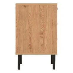 Barker 3 Drawer Bedside Table, Oak Effect -Furniture Store 30921157 alt04
