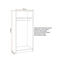 Walker Double Wardrobe Bedroom Furniture Set -Furniture Store 30921330 alt07