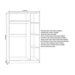 Walker Triple Wardrobe -Furniture Store 30921337 alt09