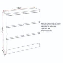 Walker 6 Drawer Chest -Furniture Store 30921435 alt09