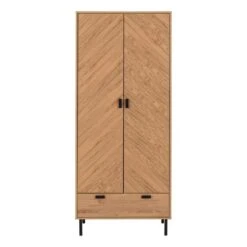 Barker Double Wardrobe, Oak Effect -Furniture Store 30921456 alt02
