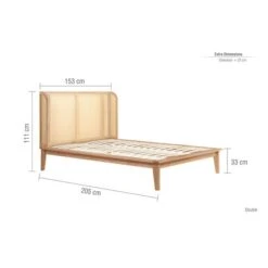 Astrid Rattan Bed Frame, Oak -Furniture Store 30922521 alt09