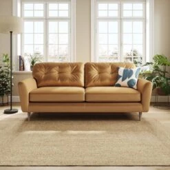Sven Opulent Velvet 4 Seater Sofa -Furniture Store 30922680