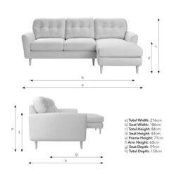 Sven Chunky Chenille Large Corner Chaise Sofa -Furniture Store 30922715 alt09