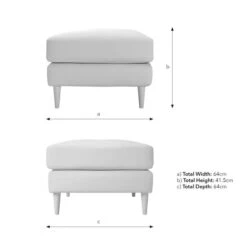 Sven Chunky Chenille Footstool -Furniture Store 30922716 alt09