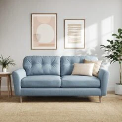 Sven Chunky Tonal Weave 3 Seater Sofa -Furniture Store 30922727