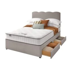 Silentnight Divan Bed With Wave Fabric Headboard -Furniture Store 30922978 alt03