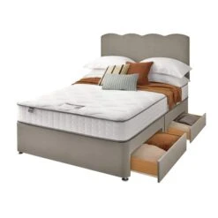 Silentnight Divan Bed With Wave Velvet Headboard -Furniture Store 30922991 alt03
