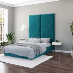 Hanging Wall Panel Dual Mount Plush Velvet Headboard -Furniture Store 30924538 alt03