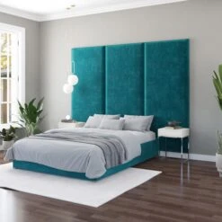 Hanging Wall Panel Dual Mount Plush Velvet Headboard -Furniture Store 30924538 alt04