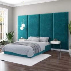 Hanging Wall Panel Dual Mount Plush Velvet Headboard -Furniture Store 30924538 alt05