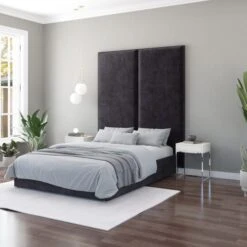 Hanging Wall Panel Dual Mount Plush Velvet Headboard -Furniture Store 30924539 alt03