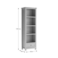 Olney Narrow Bookcase, Stone -Furniture Store 30924859 alt09