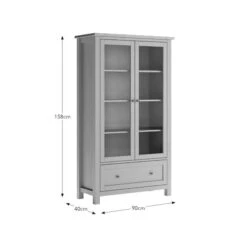 Olney Display Cabinet, Stone -Furniture Store 30924870 alt09