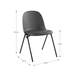 Burton Dining Chair, Faux Leather -Furniture Store 30924935 alt09