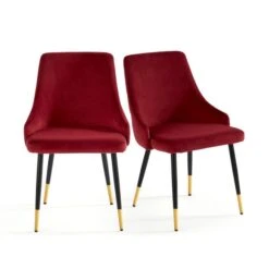 Ariana Set Of 2 Dining Chairs, Velvet -Furniture Store 30925022 alt07