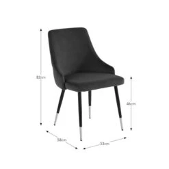 Ariana Set Of 2 Dining Chairs, Velvet -Furniture Store 30925022 alt09