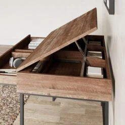 Fulton Draftsman Desk, Pine Effect -Furniture Store 30925276 alt03