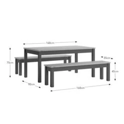 Olney 6 Seater Dining Table And Bench Set -Furniture Store 30925492 alt09