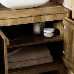 Humphrey Double Vanity Unit, Mango Wood Effect -Furniture Store 30925544 alt02