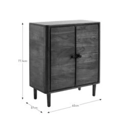 Alani 2 Door Bathroom Cabinet, Acacia Wood -Furniture Store 30926640 alt09