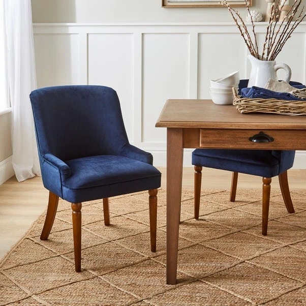 Beatrice Dining Chair, Luxe Navy Velvet 1 Beatrice Dining Chair, Luxe Navy Velvet