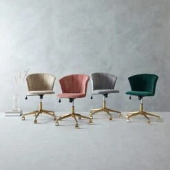 Kendall Velvet Office Chair -Furniture Store 30927141 alt06