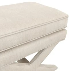 Rhode Linen Blend Footstool -Furniture Store 30927323 alt04