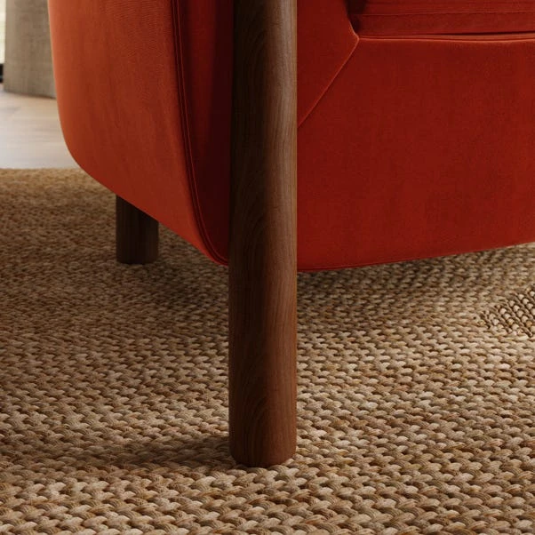 Polly Velvet Wooden Arm Tub Chair 12 Polly Velvet Wooden Arm Tub Chair - Image 12