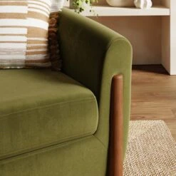 Polly Velvet Wooden Arm Tub Chair 18 Polly Velvet Wooden Arm Tub Chair -Furniture Store 30927476 alt02