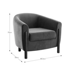 Polly Velvet Wooden Arm Tub Chair 23 Polly Velvet Wooden Arm Tub Chair -Furniture Store 30927476 alt09