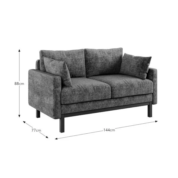 Morton Chenille Distressed 2 Seater Sofa 8 Morton Chenille Distressed 2 Seater Sofa - Image 8