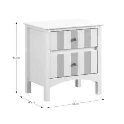 Beatrice Wide 2 Drawer Bedside Table -Furniture Store 30927511 alt09