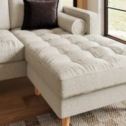 Zoe Boucle Fleck Corner Chaise Sofa -Furniture Store 30927549 alt03