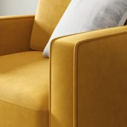 Zoe Plain Velvet Armchair -Furniture Store 30927556 alt02