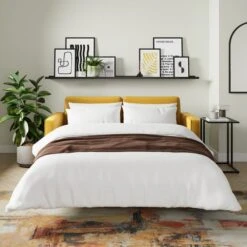 Zoe Plain Velvet 3 Seater Sofa Bed -Furniture Store 30927559