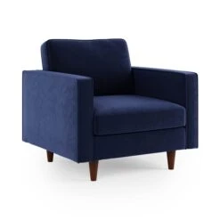 Zoe Plain Velvet Armchair -Furniture Store 30927560 alt06