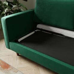 Zoe Plain Velvet 3 Seater Sofa Bed -Furniture Store 30927567 alt02