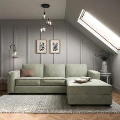 Claude Soft Tonal Chenille Corner Chaise Sofa -Furniture Store 30927958