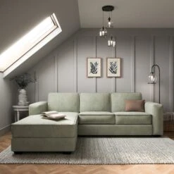 Claude Soft Tonal Chenille Corner Chaise Sofa