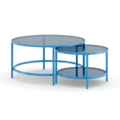 Sofia Glass Coffee Nest Of Tables -Furniture Store 30928198 alt05