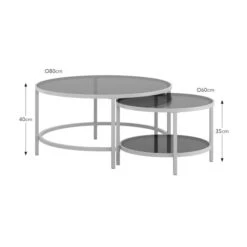 Sofia Glass Coffee Nest Of Tables -Furniture Store 30928199 alt09