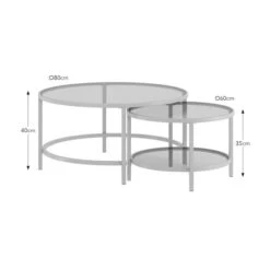 Sofia Glass Coffee Nest Of Tables -Furniture Store 30928200 alt09