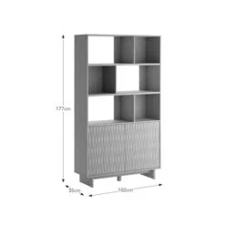 Inga Tall Bookcase, Oak Effect -Furniture Store 30928264 alt09