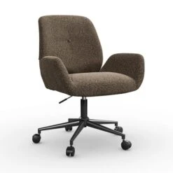 Ginny Boucle Swivel Office Chair -Furniture Store 30928669 alt05