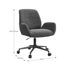 Ginny Boucle Swivel Office Chair -Furniture Store 30928669 alt09